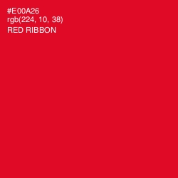 #E00A26 - Red Ribbon Color Image