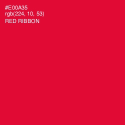 #E00A35 - Red Ribbon Color Image