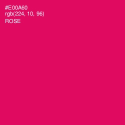 #E00A60 - Rose Color Image