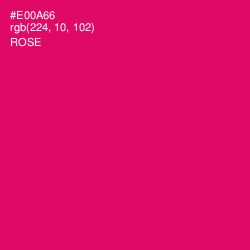 #E00A66 - Rose Color Image