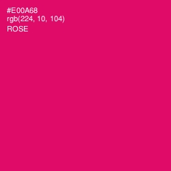 #E00A68 - Rose Color Image