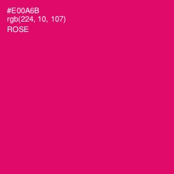 #E00A6B - Rose Color Image