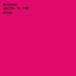 #E00A6C - Rose Color Image