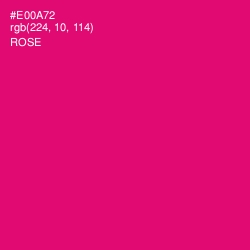 #E00A72 - Rose Color Image