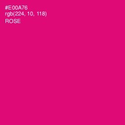 #E00A76 - Rose Color Image