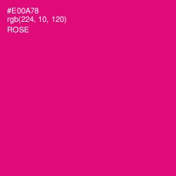 #E00A78 - Rose Color Image