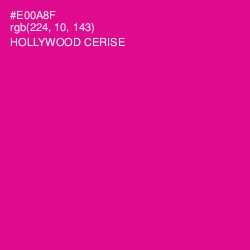 #E00A8F - Hollywood Cerise Color Image