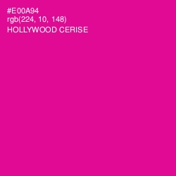 #E00A94 - Hollywood Cerise Color Image