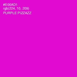 #E00AD1 - Purple Pizzazz Color Image