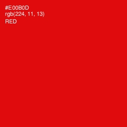 #E00B0D - Red Color Image