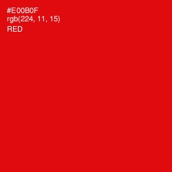 #E00B0F - Red Color Image