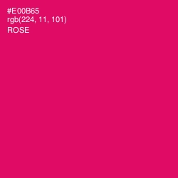 #E00B65 - Rose Color Image