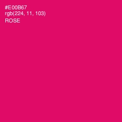 #E00B67 - Rose Color Image