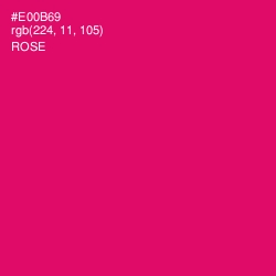 #E00B69 - Rose Color Image