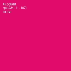 #E00B6B - Rose Color Image