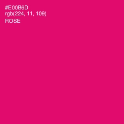 #E00B6D - Rose Color Image