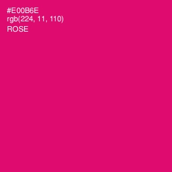 #E00B6E - Rose Color Image