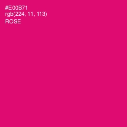 #E00B71 - Rose Color Image