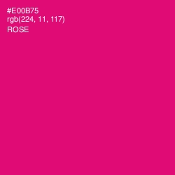 #E00B75 - Rose Color Image