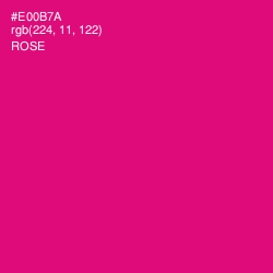 #E00B7A - Rose Color Image