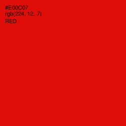 #E00C07 - Red Color Image