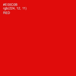 #E00C0B - Red Color Image