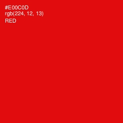 #E00C0D - Red Color Image