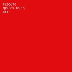 #E00C10 - Red Color Image