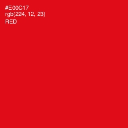 #E00C17 - Red Color Image