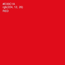 #E00C1A - Red Color Image