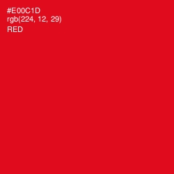 #E00C1D - Red Color Image