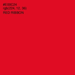 #E00C24 - Red Ribbon Color Image