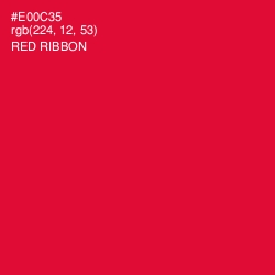 #E00C35 - Red Ribbon Color Image