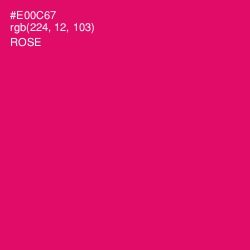 #E00C67 - Rose Color Image