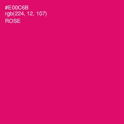 #E00C6B - Rose Color Image