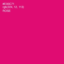 #E00C71 - Rose Color Image