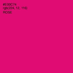 #E00C74 - Rose Color Image