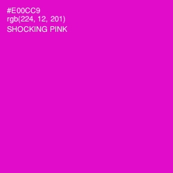 #E00CC9 - Shocking Pink Color Image