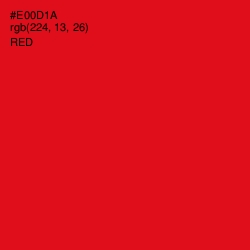 #E00D1A - Red Color Image