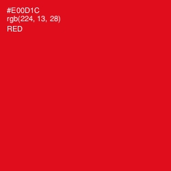 #E00D1C - Red Color Image