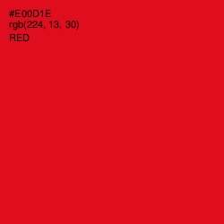 #E00D1E - Red Color Image