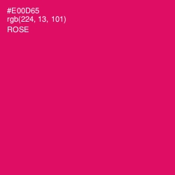 #E00D65 - Rose Color Image