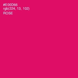 #E00D66 - Rose Color Image