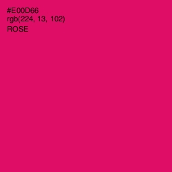 #E00D66 - Rose Color Image