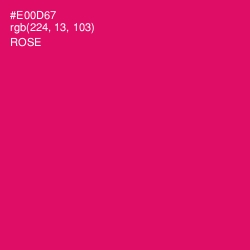 #E00D67 - Rose Color Image