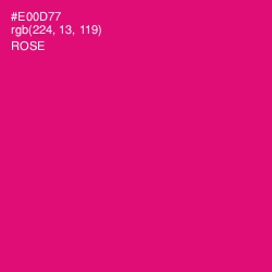 #E00D77 - Rose Color Image