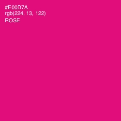 #E00D7A - Rose Color Image