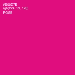 #E00D7E - Rose Color Image