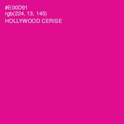 #E00D91 - Hollywood Cerise Color Image