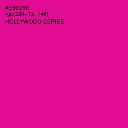 #E00D92 - Hollywood Cerise Color Image